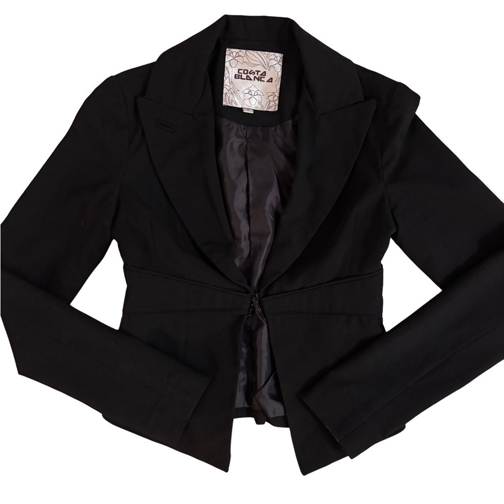 Y2K Costa Blanca Women's Black Fitted Blazer - Picture 2 of 5